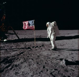 NASA/The Project Apollo Archive, latest photography news, Apollo 11 moonwalk, Neil Armstrong, American Flag